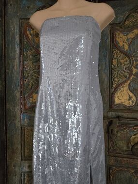 Cider Silver Sequin Party Dress